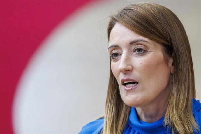 Archivo - Roberta Metsola, presidenta del Parlamento Europeo