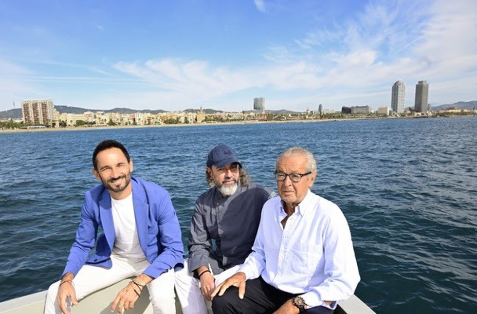 Archivo - De izq. A dcha:, el director del Salón Naútico,  Josep Antoni Llopart; el chef Rafa Zafra y el presidente del salón, Luis Conde.