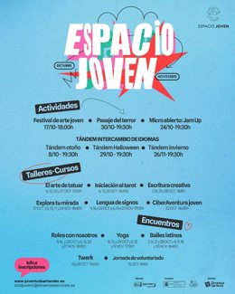 Espacio Joven acoge en octubre y noviembre un nuevo ciclo de actividades para las tardes de los días laborales