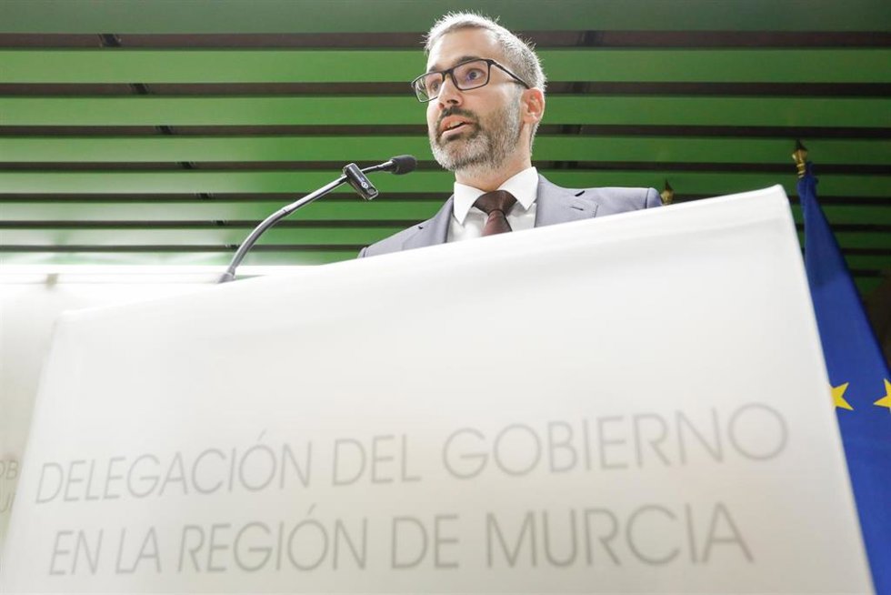 El nuevo delegado del Gobierno en la Región, Francisco Lucas, toma posesión de su cargo, en el edificio de usos múltiples de la Delegación del Gobierno, a 12 de septiembre de 2025, en Murcia, Región de Murcia (España). Francisco Lucas ha tomado posesión