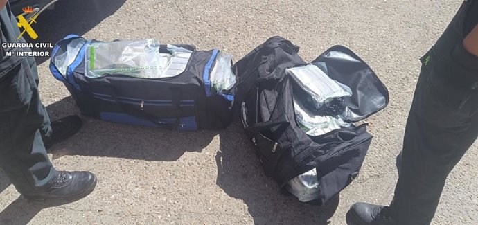 Mochilas con el hachís.