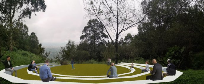 Simulación del Bosque de la Calma, que construirá Cegisa en Gijón.