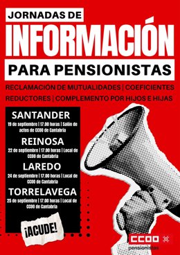 CCOO organiza unas jornadas para informar a los pensionistas sobre mutualidades y jubilación