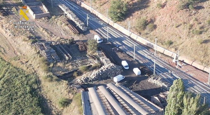 Once detenidos por sutraer vías férreas y cableado en una operación de las Guardia Civil de Palencia y Soria.