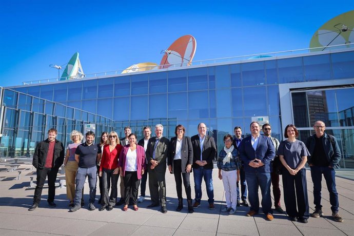 Los eurodiputados Diana Riba, Ana Miranda, Pernando Barrena y Vicent Marzà en una visita en Quebec