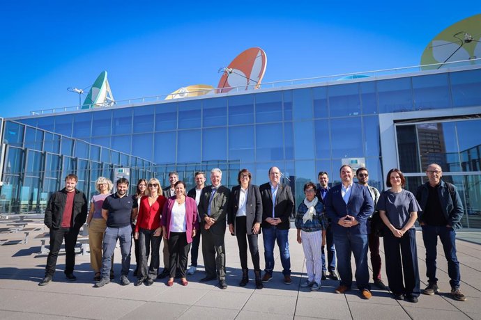 Los eurodiputados Diana Riba, Ana Miranda, Pernando Barrena y Vicent Marzà en una visita en Quebec