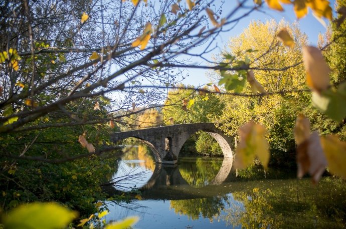 Río en Pamplona.