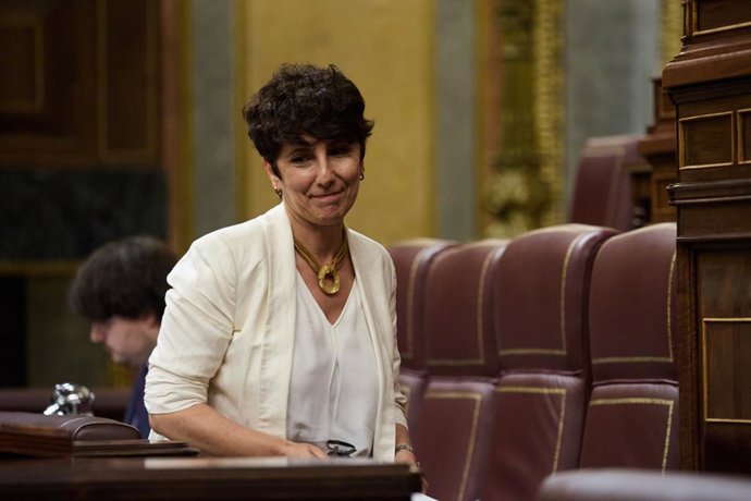 Archivo - La portavoz del PNV en el Congreso, Maribel Vaquero, durante un pleno extraordinario, en el Congreso de los Diputados, a 9 de julio de 2025, en Madrid (España). Sánchez comparece en un pleno extraordinario para tratar asuntos pendientes como la 