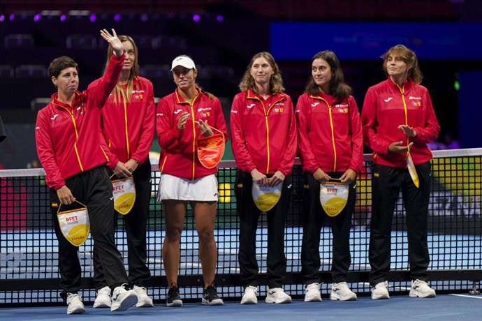 La selección española que ha jugado la fase final de la Billie Jean King Cup 2025.