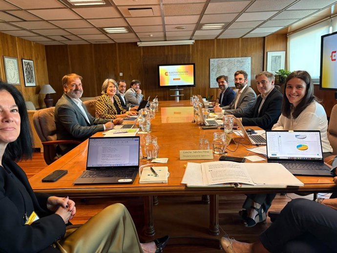 Reunión del secretario de Estado de Energía, Joan Groizard, con la consejera de Desarrollo Sostenible de Castilla-La Mancha, Mercedes Gómez.