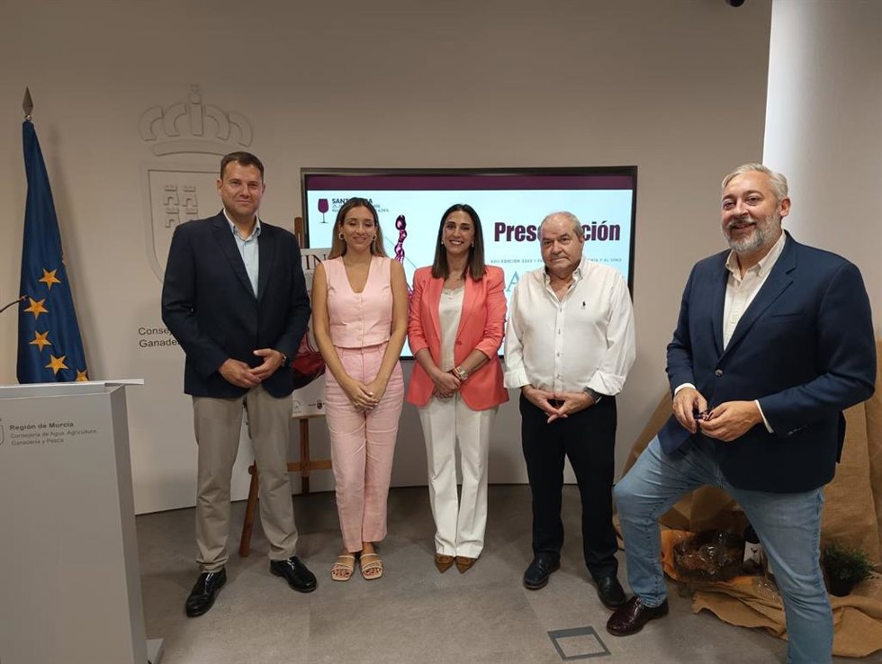 Presentación de la feria 'Sanvino', que se celebrará del 25 al 27 de septiembre en Santomera
