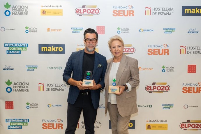 Quique Dacosta y Susi Díaz, embajadores de la campaña Restaurantes contra el Hambre de Acción contra el Hambre. Foto: Alex Lombart para Acción contra el Hambre