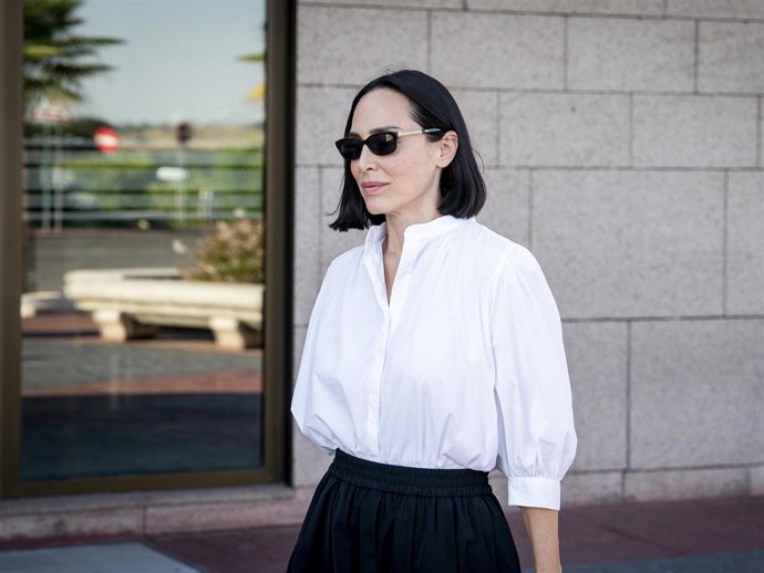 Tamara Falcó a su llegada al Tanatorio Parcesa La Paz, a 17 de septiembre de 2025, en Madrid (España).