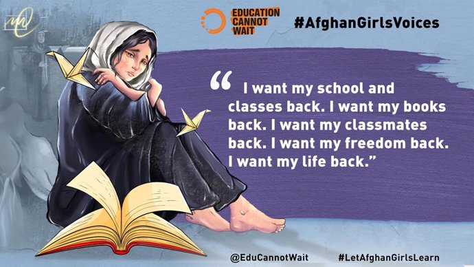 Today, more than 2.2 million Afghan girls are banned from attending school beyond primary school. Education Cannot Wait's Afghan Girls Voices Campaign is a clarion call to return girls to the safety, hope and opportunity of the classroom.