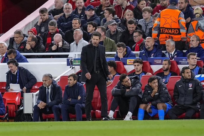 Diego Pablo Simeone, entrenador del Atlético de Madrid.