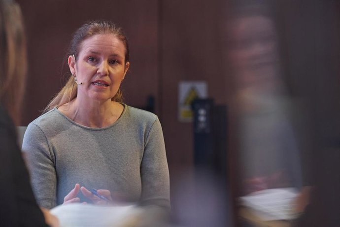 Archivo - La consejera de Familia, Juventud y Asuntos Sociales de la Comunidad de Madrid, Ana Dávila, interviene durante un desayuno Madrid de Europa Press, en el Auditorio ‘Meeting Place’, a 27 de febrero de 2024, en Madrid (España).