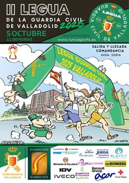 Cartel de la carrera popular de la Guardia Civil de Valladolid.