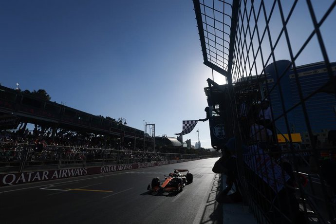 Archivo - 81 PIASTRI Oscar (aus), McLaren F1 Team MCL38, action during the Formula 1 Azerbaijan Grand Prix 2024, 17th round of the 2024 Formula One World Championship from September 13 to 15, 2024 on the Baku City Circuit, in Baku, Azerbaijan - Photo DPPI