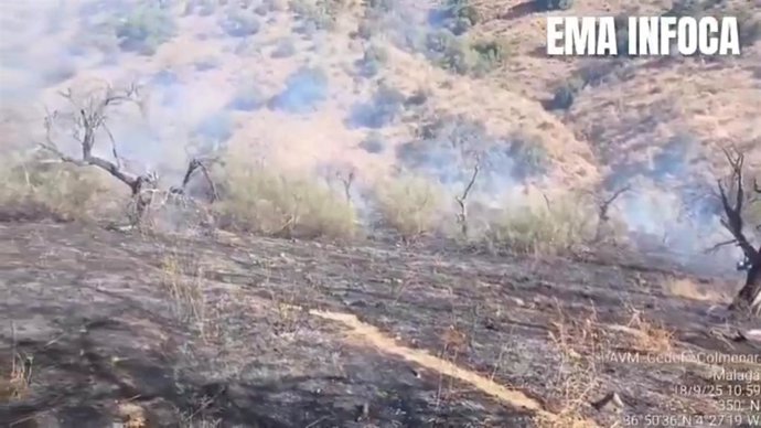 Invcendio en Casabermeja (Málaga) 18 de septiembre de 2025.