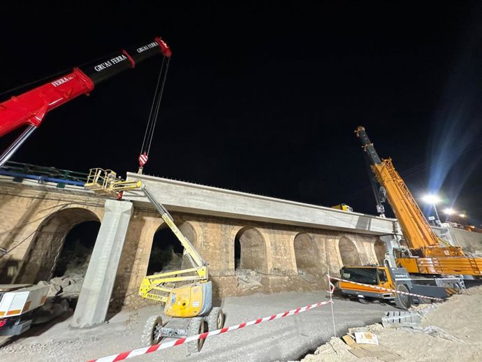 Trabajos en la pasarela