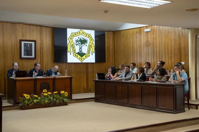 Pleno de Mairena del Aljarafe donde se ha aprobado una moción de solidaridad con el pueblo palestino.