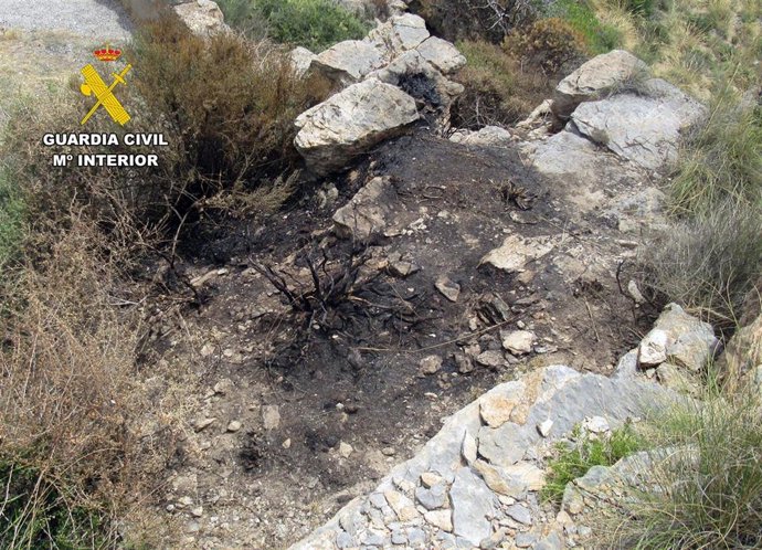 Lugar donde se registró el incendio forestal