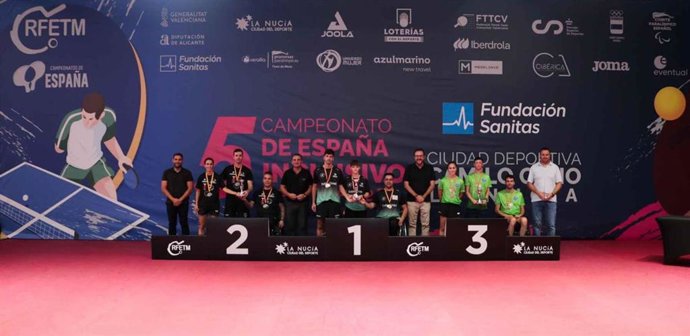 Foto del podio del V Campeonato de España Inclusivo Fundación Sanitas 2025,