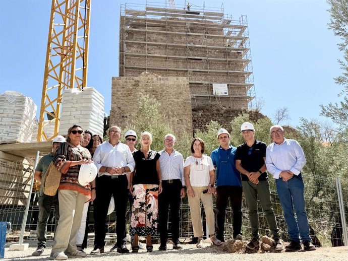 Visita a la intervención en el castillo de Bélmez de la Moraleda.