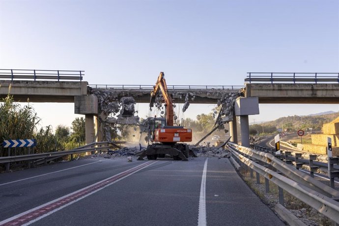 Pont afectat en la N-332