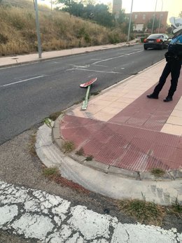 Imagen de la señal dañada