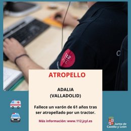 Gráfico elaborado por el 112 con datos del atropello mortal en Adalia