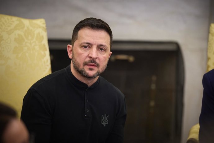 Archivo - Arquivo - Imagem de arquivo do presidente ucraniano Volodimir Zelenski.