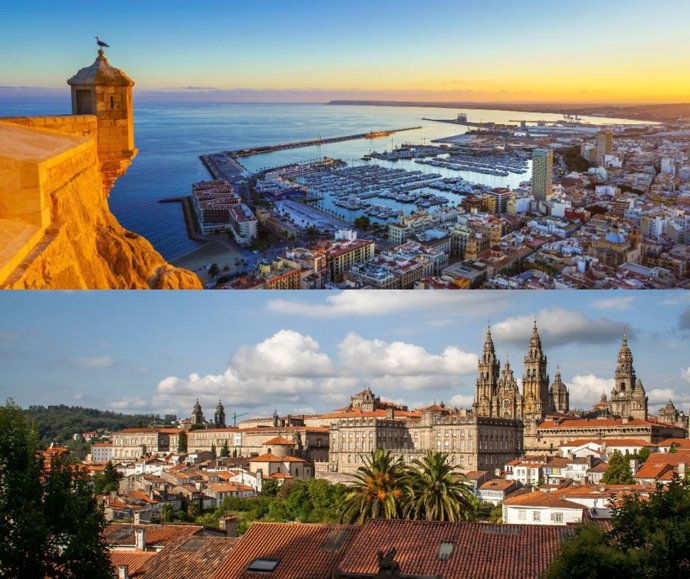 Vueling pone a la venta vuelos para la ruta entre Alicante y Santiago de Compostela entre diciembre y enero