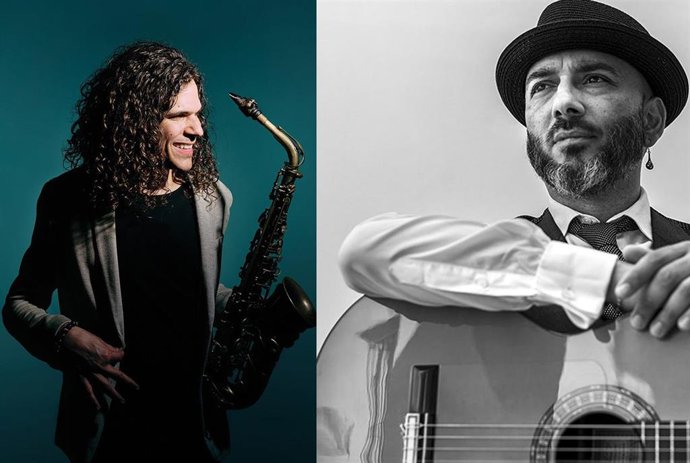 El saxofonista de jazz y cantaor de flamenco, Antonio Lizana, y el guitarrista y compositor lebrijano, Rycardo Moreno, en una imagen de archivo.