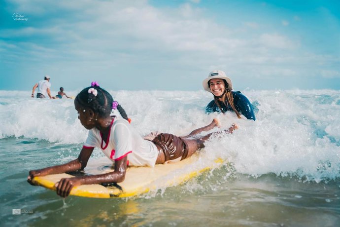 Blanca Alabau en el proyecto social de la Unión Europea en Cabo Verde.