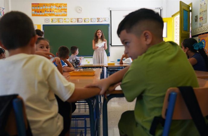 Imágenes de la vuelta al colegio, a 10 de septiembre de 2025 en Málaga (Andalucía, España).  