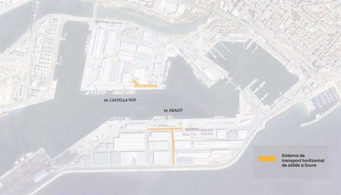 Construcció de les cintes transportadores al Port de Tarragona 