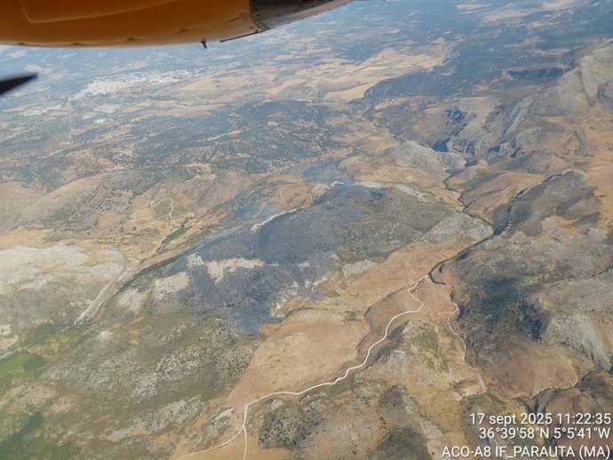 Incendio declarado en Parauta 17 de septiembre de 2025.