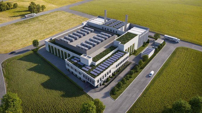 Aerial View of the firstcolo datacenter FRA7 (Rosbach/ Germany)