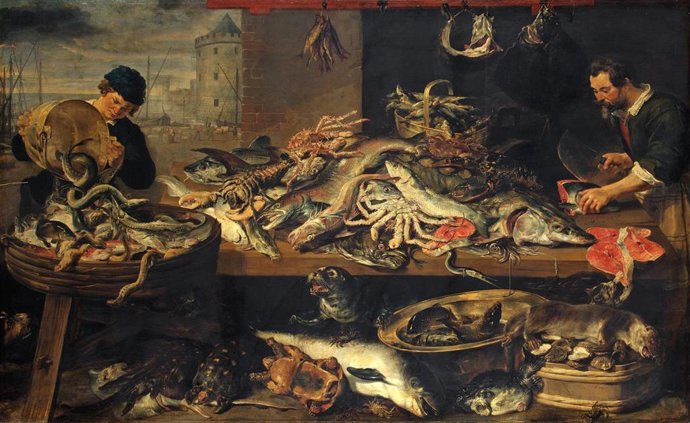 Cuado 'Mercado de pescadores', de Frans Snyders (s. XVII), una de las obras citadas por los investigadores.