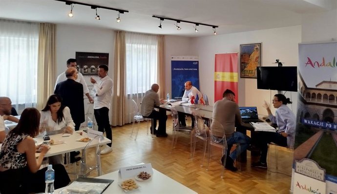 Representantes de las seis empresas andaluzas durante la misión comercial de Andalucía Trade en Varsovia.