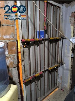 Puerta del narcopiso en Badajoz