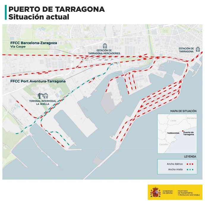 Archivo - El Gobierno formaliza el contrato para estudiar los accesos ferriviarios en el Port de Tarragona