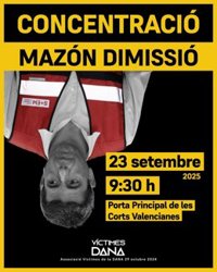 Asociación de Víctimas Dana 29O convoca una concentración contra Mazón al inicio del Debate de Política General