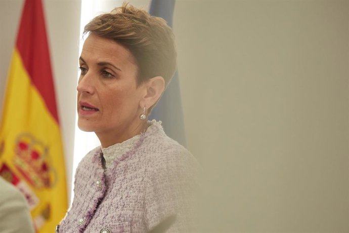 Archivo - La presidenta de Navarra, María Chivite, en una imagen de archivo