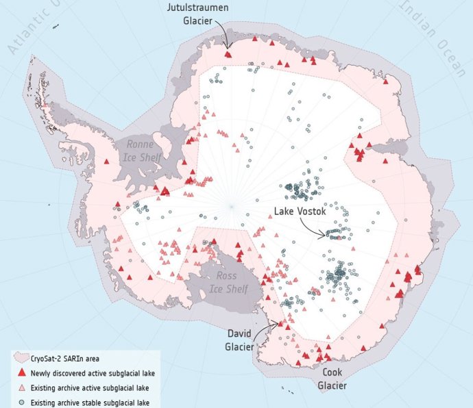 Inventário de lagos subglaciais na Antártica