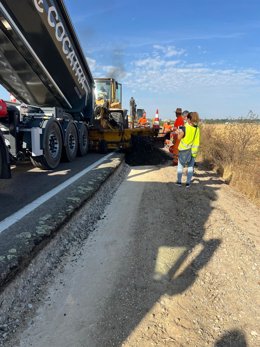 Obras en la EX-207 entre Arroyo de la Luz y Brozas