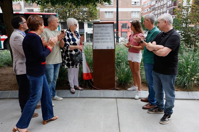 Inauguración de los jardines José Antonio Rodríguez Canal, en Gijón.