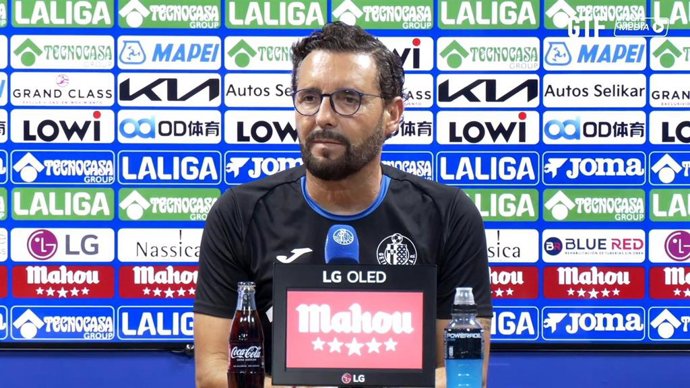 El entrenador del Getafe CF, José Bordalás, en rueda de prensa