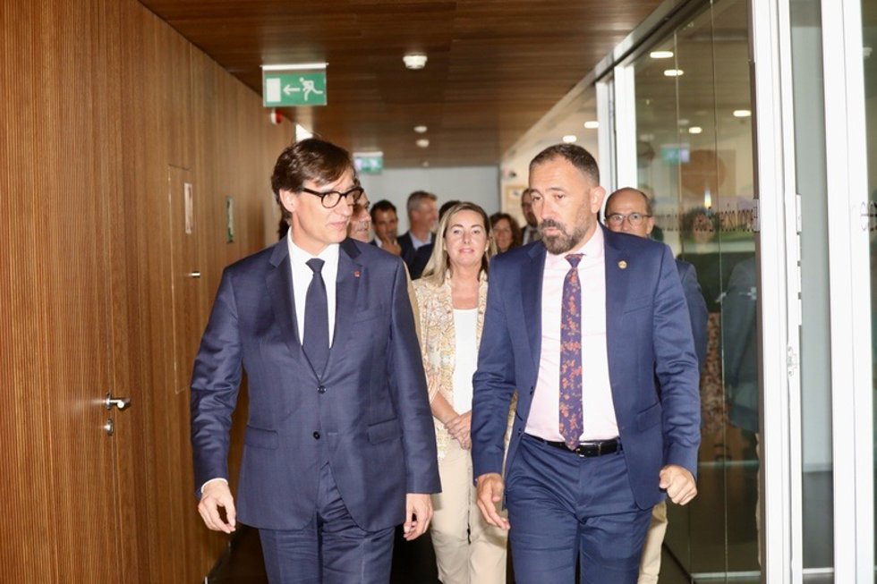 Salvador Illa y Denis Itxaso en Vitoria-Gasteiz